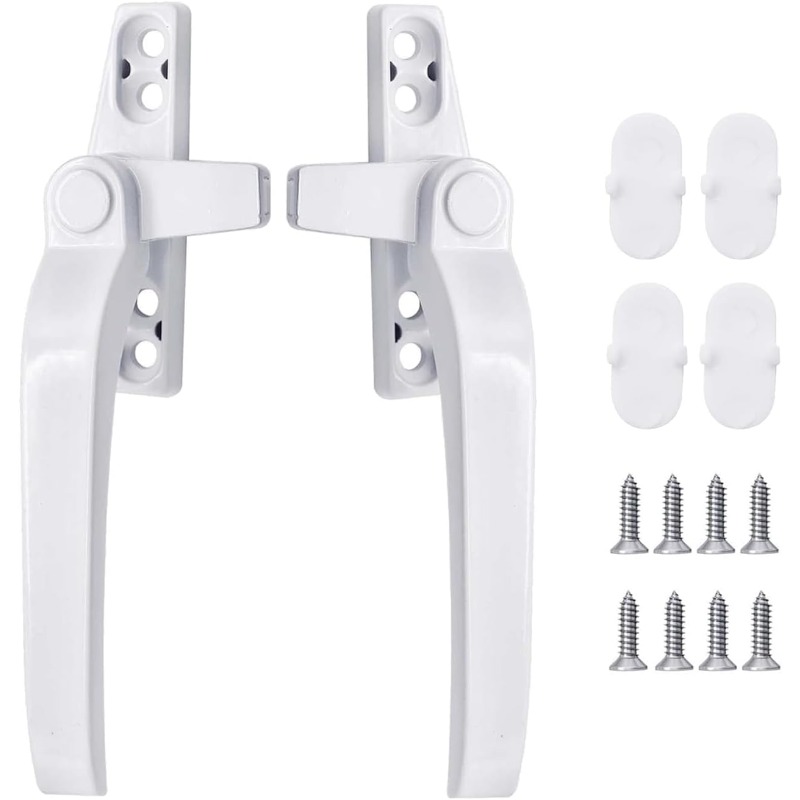 Glass Door Hinge - Glazen raamvergrendelingshendel 2 stuks zinklegering Push