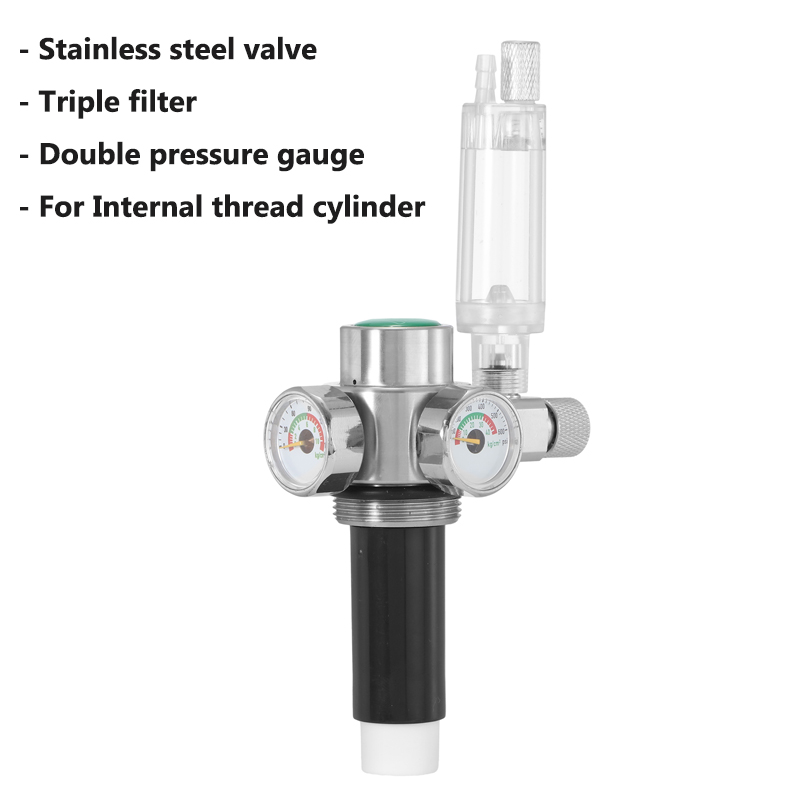 Aquael Filter Fzn - Binnendraad CO2 Stalen Cilinder Generator Roestvrij